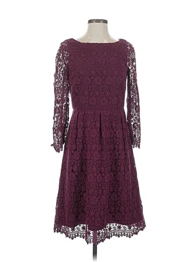 Pre-owned J.crew Collection Cocktail Dress In Burgundy