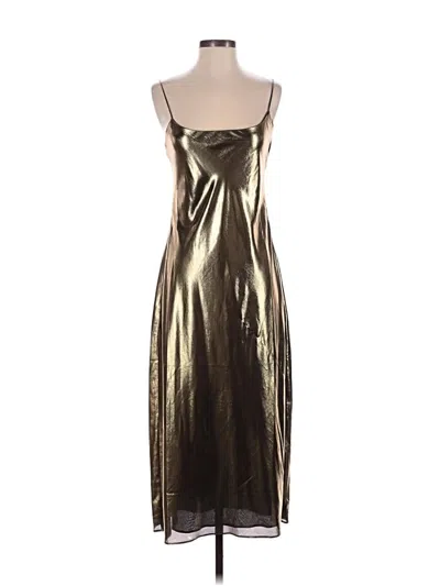 Pre-owned J.crew Collection Cocktail Dress In Gold