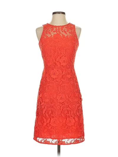 Pre-owned J.crew Collection Cocktail Dress In Orange