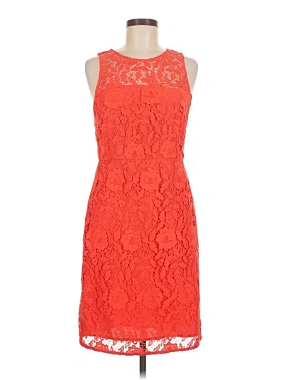 Pre-owned J.crew Collection Cocktail Dress In Orange