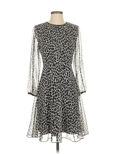 Pre-owned J.crew Collection Cocktail Dress In Silver