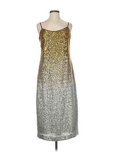 Pre-owned J.crew Collection Cocktail Dress In Silver