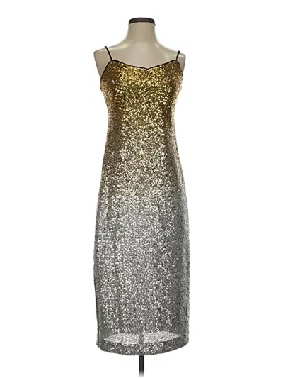 Pre-owned J.crew Collection Cocktail Dress In Silver