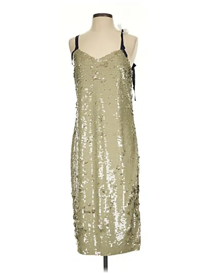 Pre-owned J.crew Collection Cocktail Dress In Silver