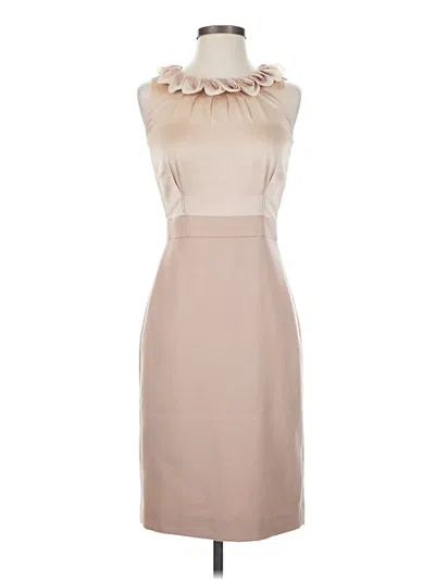 Pre-owned J.crew Collection Cocktail Dress In Tan