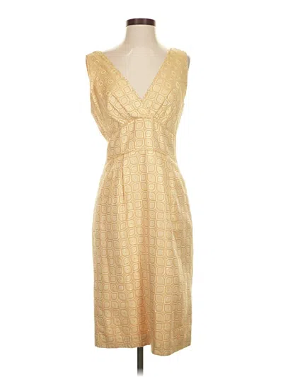 Pre-owned J.crew Collection Cocktail Dress In Yellow