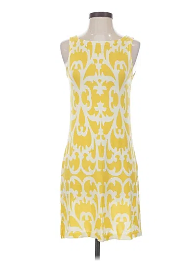 Pre-owned J.crew Collection Cocktail Dress In Yellow