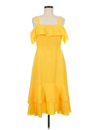 Pre-owned J.crew Collection Cocktail Dress In Yellow
