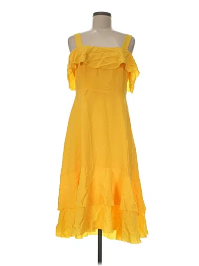Pre-owned J.crew Collection Cocktail Dress In Yellow