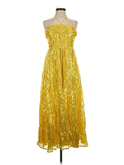 Pre-owned J.crew Collection Cocktail Dress In Yellow