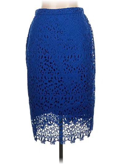 Pre-owned J.crew Collection Formal Skirt In Blue