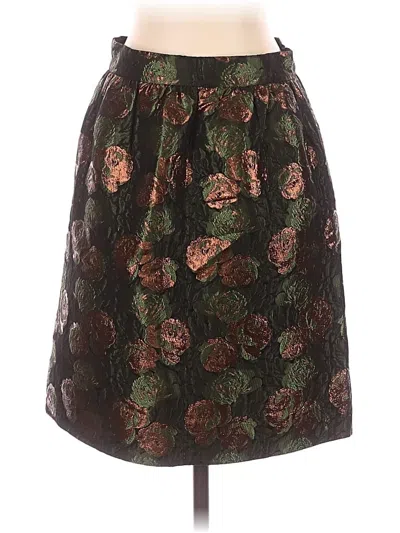 Pre-owned J.crew Collection Formal Skirt In Brown