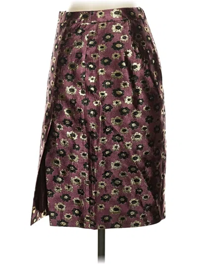 Pre-owned J.crew Collection Formal Skirt In Burgundy