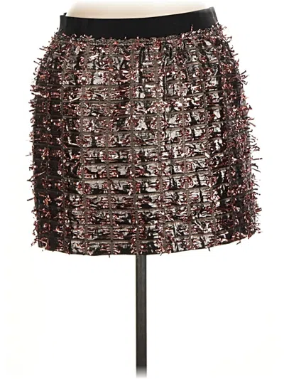 Pre-owned J.crew Collection Formal Skirt In Burgundy
