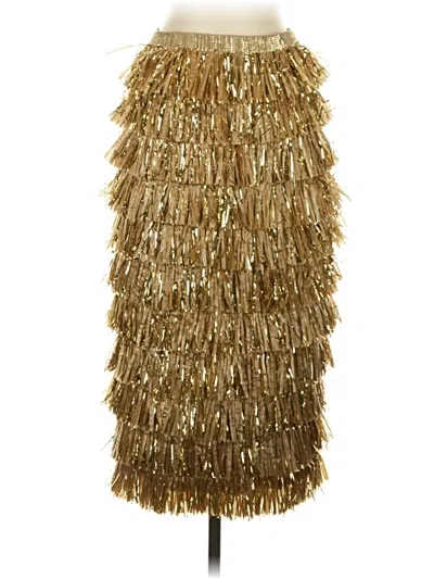 Pre-owned J.crew Collection Formal Skirt In Gold