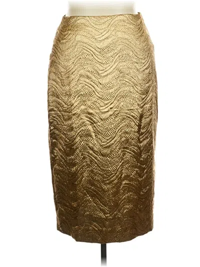 Pre-owned J.crew Collection Formal Skirt In Gold
