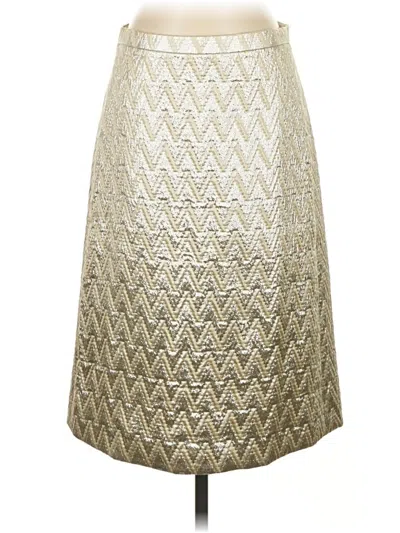 Pre-owned J.crew Collection Formal Skirt In Gold