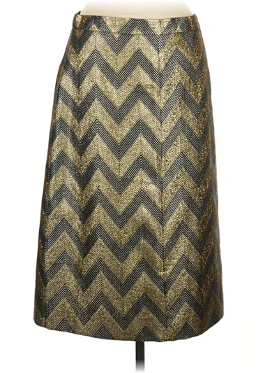 Pre-owned J.crew Collection Formal Skirt In Gold