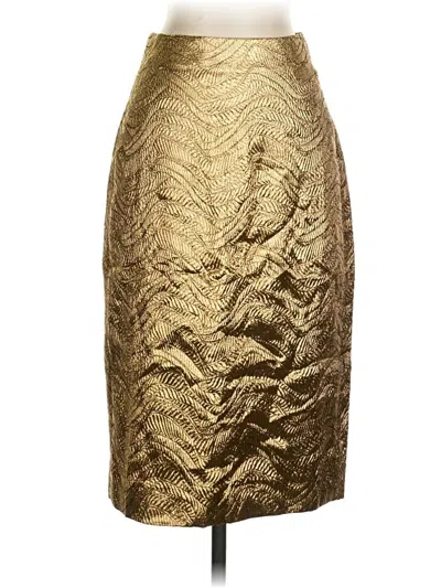 Pre-owned J.crew Collection Formal Skirt In Gold