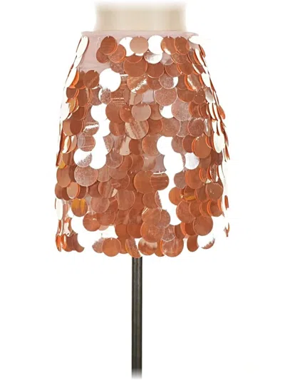 Pre-owned J.crew Collection Formal Skirt In Orange