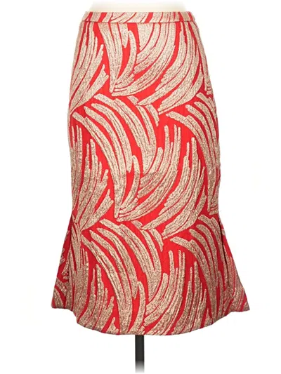 Pre-owned J.crew Collection Formal Skirt In Red