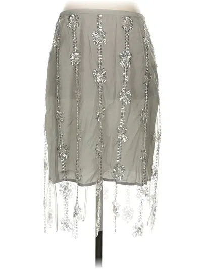 Pre-owned J.crew Collection Formal Skirt In Silver