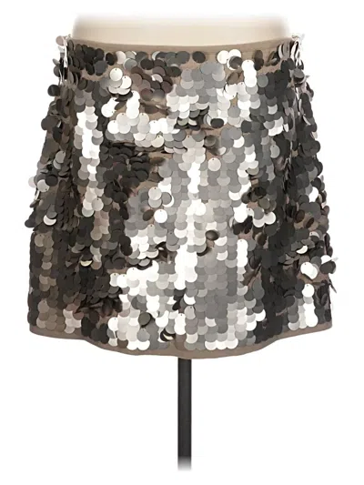 Pre-owned J.crew Collection Formal Skirt In Silver