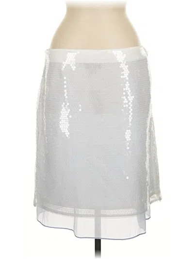 Pre-owned J.crew Collection Formal Skirt In Silver