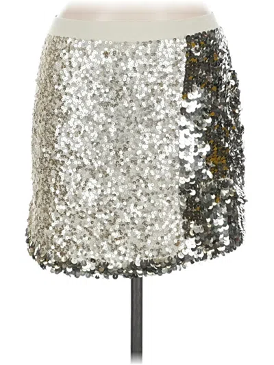 Pre-owned J.crew Collection Formal Skirt In Silver