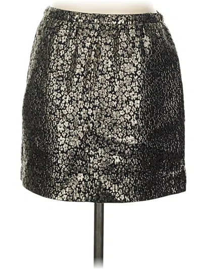 Pre-owned J.crew Collection Formal Skirt In Silver