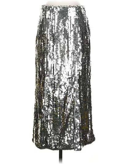 Pre-owned J.crew Collection Formal Skirt In Silver