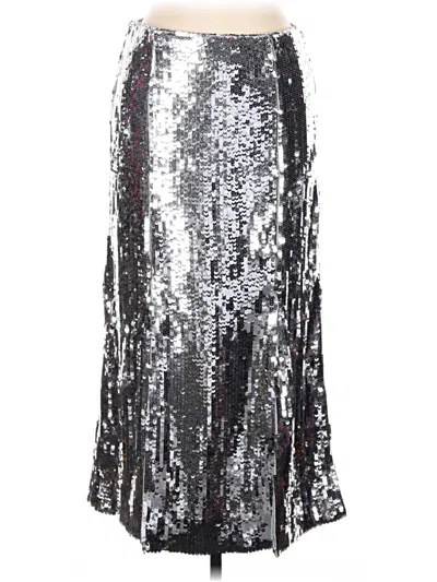 Pre-owned J.crew Collection Formal Skirt In Silver