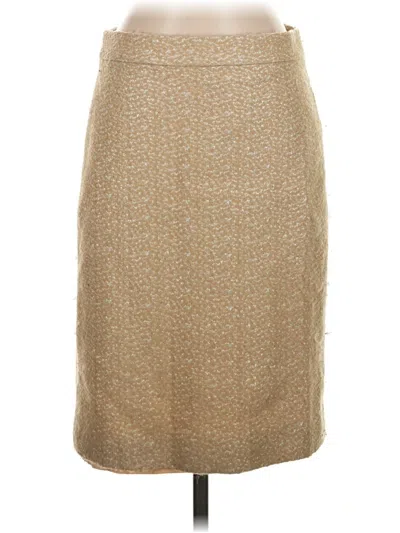 Pre-owned J.crew Collection Formal Skirt In Tan