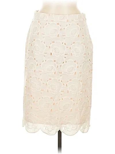 Pre-owned J.crew Collection Formal Skirt In White