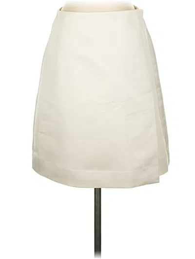 Pre-owned J.crew Collection Formal Skirt In White