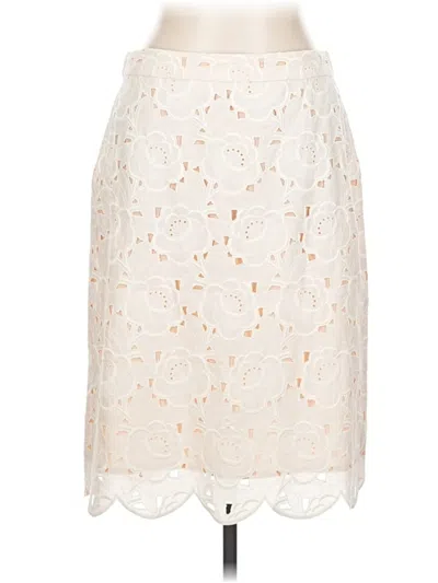 Pre-owned J.crew Collection Formal Skirt In White