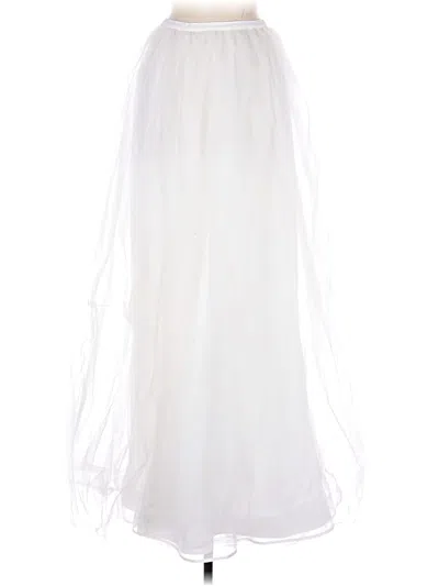 Pre-owned J.crew Collection Formal Skirt In White