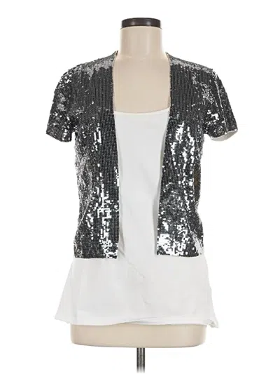 Pre-owned J.crew Collection Kimono In Silver