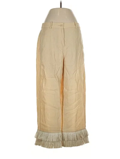 J.crew Collection Linen Pants In Gold