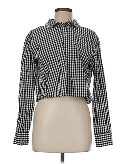 Pre-owned J.crew Collection Long Sleeve Blouse In Black