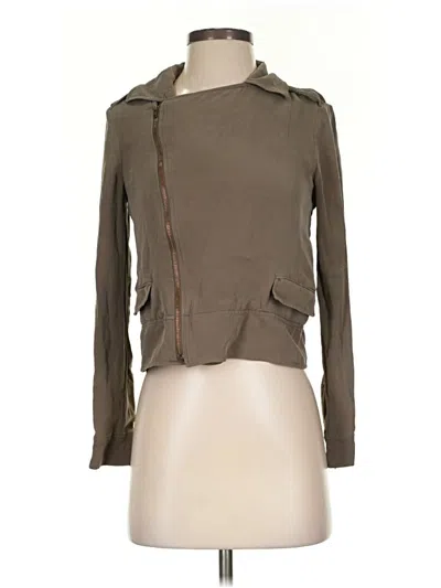 Pre-owned J.crew Collection Long Sleeve Blouse In Brown