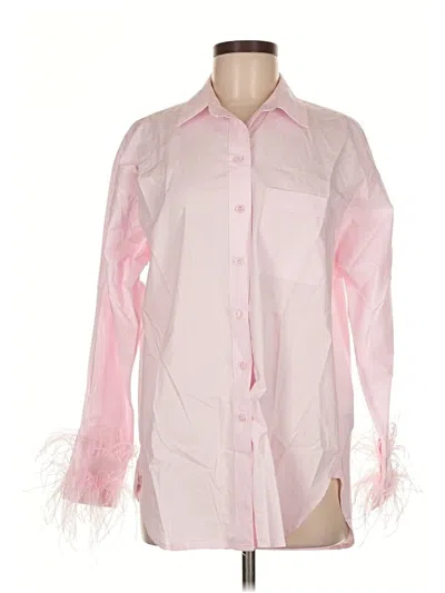 Pre-owned J.crew Collection Long Sleeve Blouse In Pink