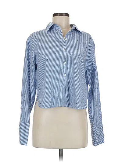 Pre-owned J.crew Collection Long Sleeve Button Down Shirt In Blue