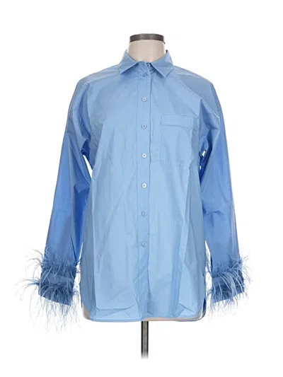 Pre-owned J.crew Collection Long Sleeve Button Down Shirt In Blue