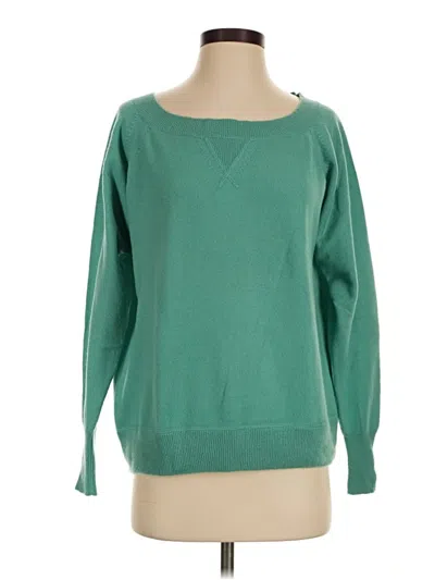 Pre-owned J.crew Collection Long Sleeve Top Green Boatneck Tops