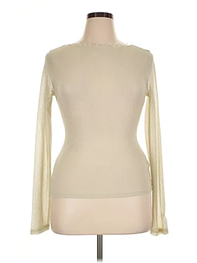 J.crew Collection Long Sleeve Top Ivory Turtleneck Tops