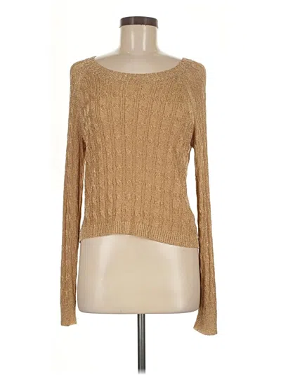 Pre-owned J.crew Collection Long Sleeve Top Tan Boatneck Tops