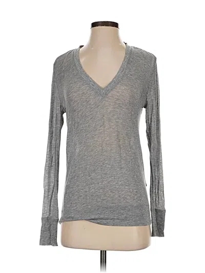 Pre-owned J.crew Collection Long Sleeve T-shirt In Gray