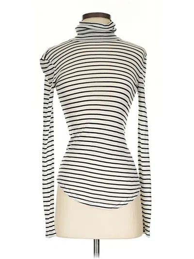 Pre-owned J.crew Collection Long Sleeve Turtleneck In Ivory