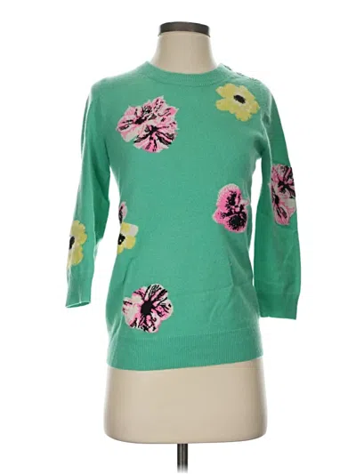Pre-owned J.crew Collection Pullover Sweater In Green